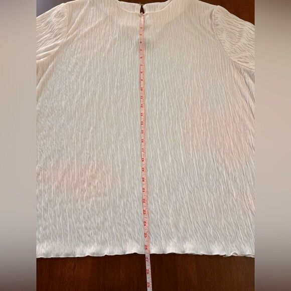 Anthony Richards White Crinkle Textured 3/4 Sleeve Boho Tunic Top Fits XL–XXL - Picture 7 of 7